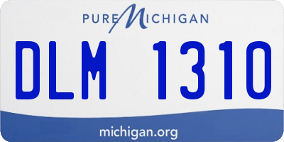 MI license plate DLM1310