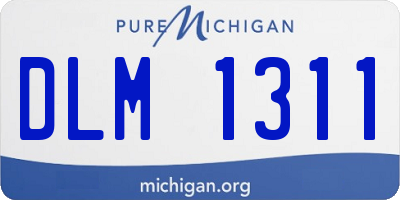 MI license plate DLM1311