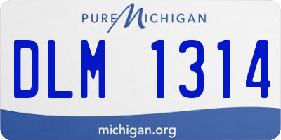 MI license plate DLM1314