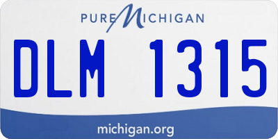 MI license plate DLM1315