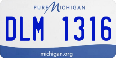 MI license plate DLM1316