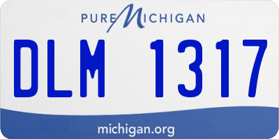 MI license plate DLM1317