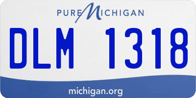 MI license plate DLM1318