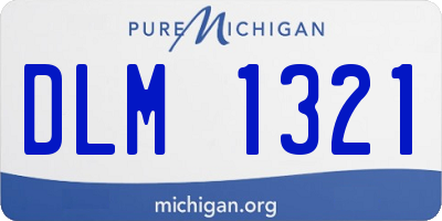 MI license plate DLM1321