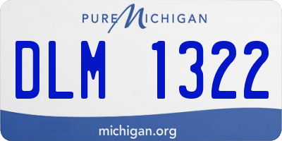 MI license plate DLM1322