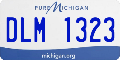 MI license plate DLM1323