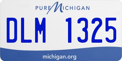 MI license plate DLM1325