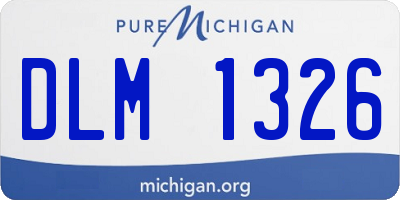 MI license plate DLM1326
