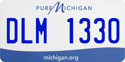 MI license plate DLM1330