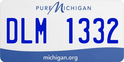 MI license plate DLM1332