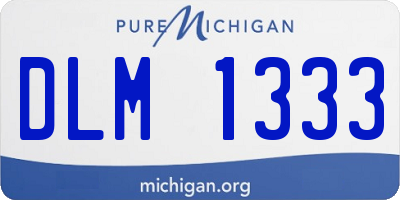 MI license plate DLM1333