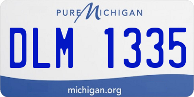 MI license plate DLM1335
