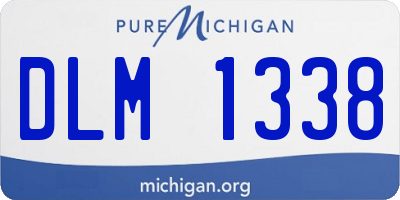 MI license plate DLM1338