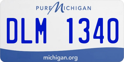 MI license plate DLM1340