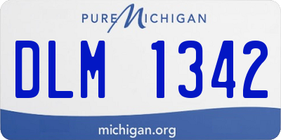 MI license plate DLM1342