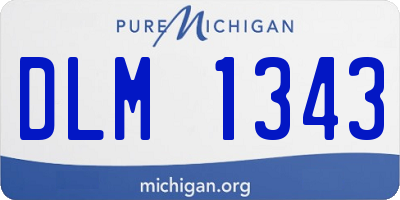 MI license plate DLM1343