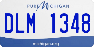 MI license plate DLM1348