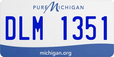 MI license plate DLM1351