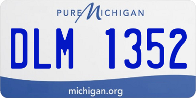 MI license plate DLM1352