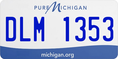 MI license plate DLM1353