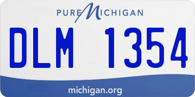 MI license plate DLM1354