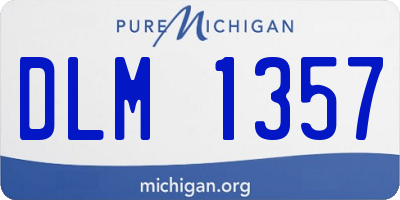 MI license plate DLM1357
