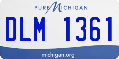 MI license plate DLM1361