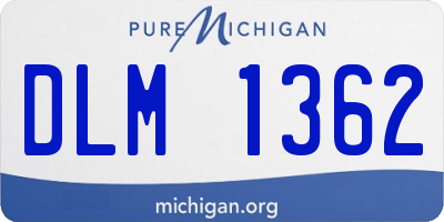 MI license plate DLM1362