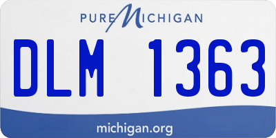MI license plate DLM1363