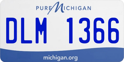 MI license plate DLM1366