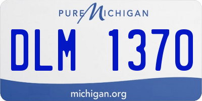 MI license plate DLM1370