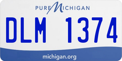 MI license plate DLM1374