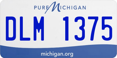 MI license plate DLM1375