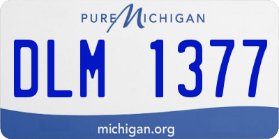 MI license plate DLM1377