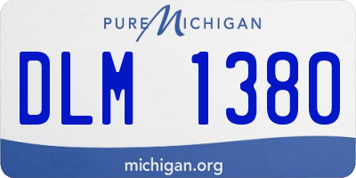 MI license plate DLM1380