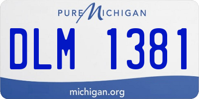 MI license plate DLM1381