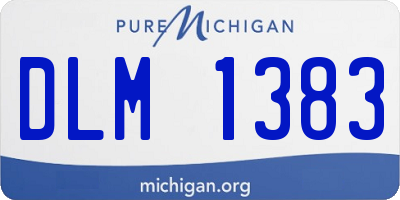 MI license plate DLM1383