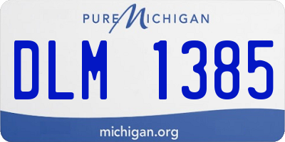 MI license plate DLM1385