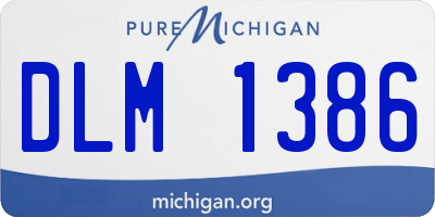 MI license plate DLM1386