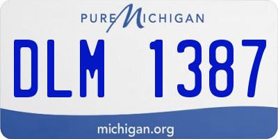 MI license plate DLM1387