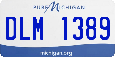 MI license plate DLM1389