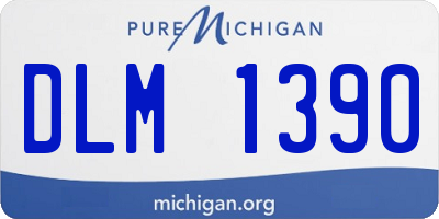 MI license plate DLM1390