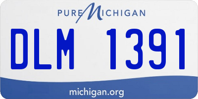 MI license plate DLM1391