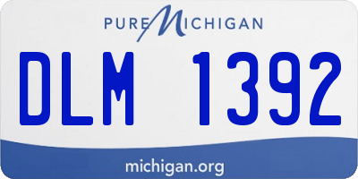 MI license plate DLM1392