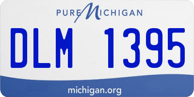 MI license plate DLM1395