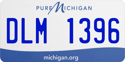 MI license plate DLM1396