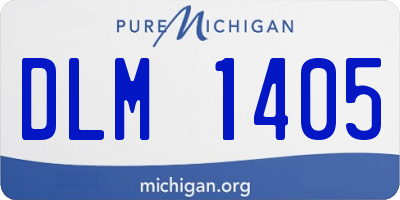MI license plate DLM1405