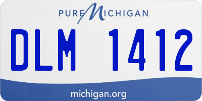 MI license plate DLM1412