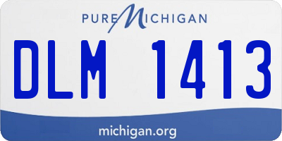 MI license plate DLM1413