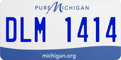 MI license plate DLM1414